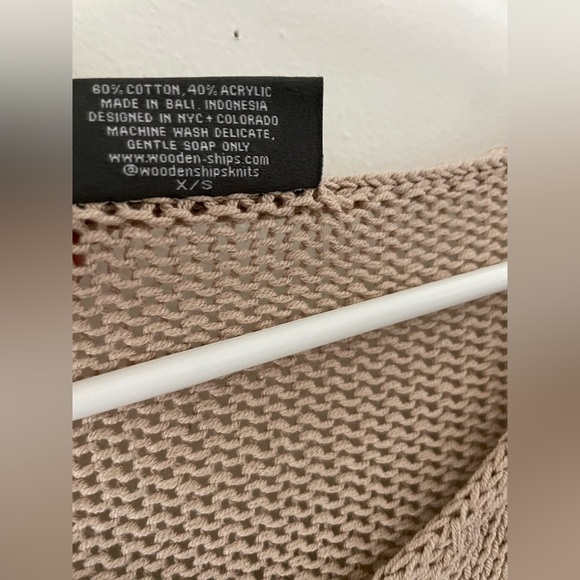 Wooden Ships BEACH Oversized Slouchy Sweater Boho Beachy Size XS/S Beige - Picture 5 of 8